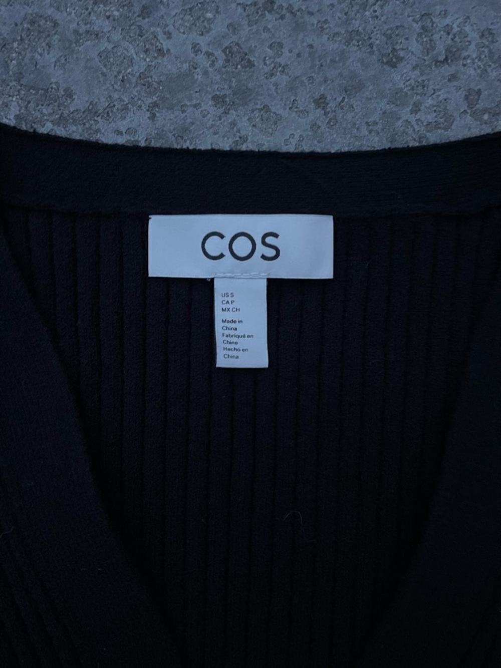 COS Ribbed Knit Button Front Maxi Dress Black Minimalist Sleeveless Small - Picture 7 of 10